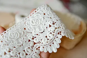 

off white cotton lace trim, natural cotton lace trim, 10 yards
