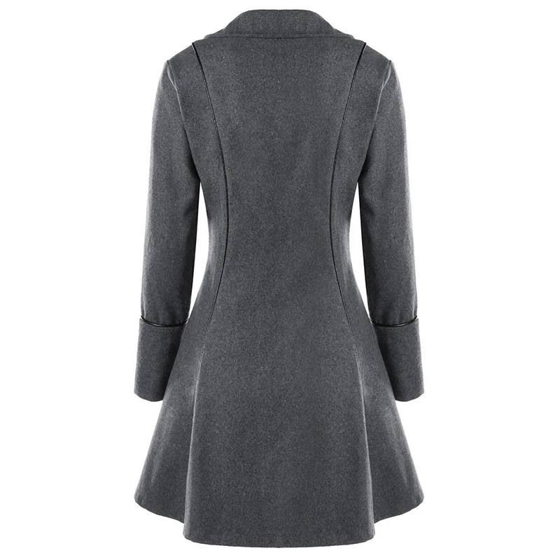 Discount Men Fashion Jacket Autumn Warm Gothic Medieval Steampunk Victorian Lace Single Button Coat Long Sleeve Outwear Male Long Trench