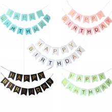 

Happy Birthday Banner Bunting Flag For first 2th 3th 4th 5th 6th 7th 8th 9th 10th 16th 18th 21st 30th 40th 50th 60th Party Decor