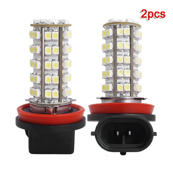 

2X H11 68 LED Light Bulb Lamp 360 WHITE for car