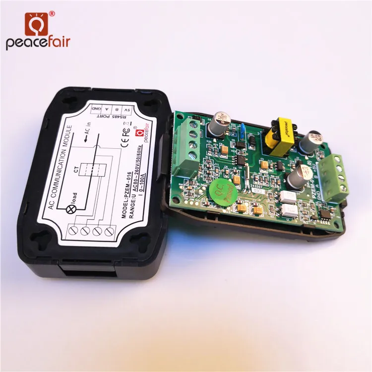 Peacefair Новые AC Вольт Ампер Мощность завод метр 220 V 100A RS485 Modbus кВтч Мощность монитор для Homekit PZEM-016 с Разделение CT