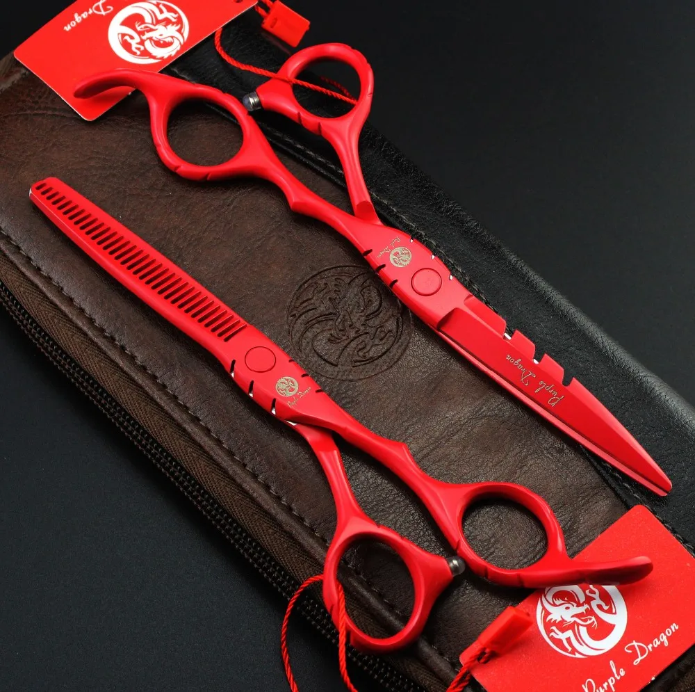 Высокое качество 5,5 или 6 дюймов фиолетовый дракон Профессиональные ножницы для волос набор, резка и истончение ножницы парикмахерские ножницы