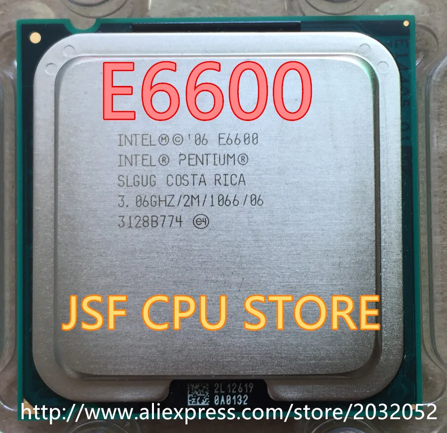 Lntel E6600 настольные компьютеры процессор Pentium E6600 2 м/3,06 ГГц/1066 FSB LGA 775 кэш двухъядерный(Рабочая