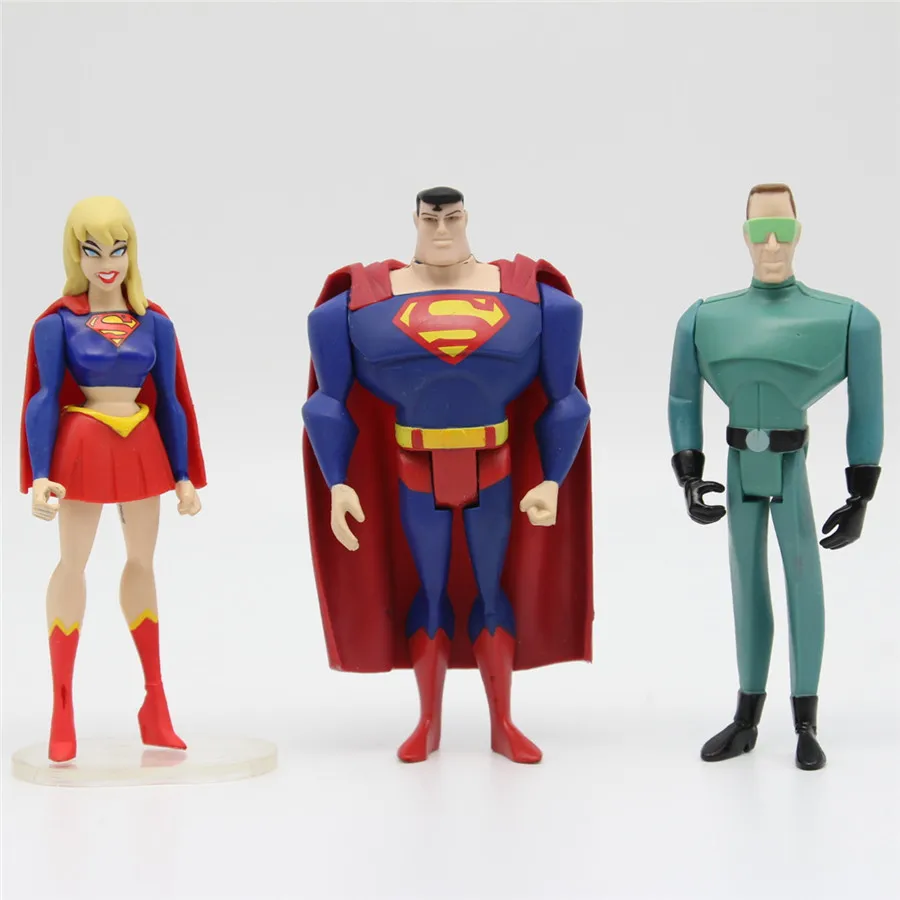 

JUSTICE LEAGUE UNLIMITED DC Universe lots of 3pcs Superman Supergirl WEATHER WIZARD Super Hero Action Figure Toys
