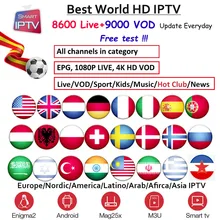 IPTV подписка Европа Германия голландский Великобритании, Швеции французский Польша Испания США арабские индийские Албании в австралийском стиле для приставки android Smart IPTV m3u