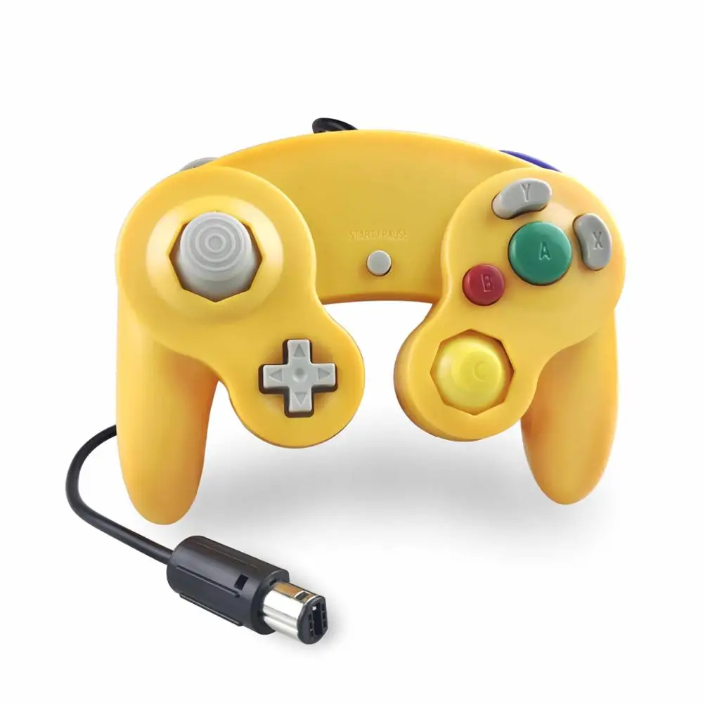 Проводной контроллер для nintendo wii Gamecube - Цвет: Light Yellow