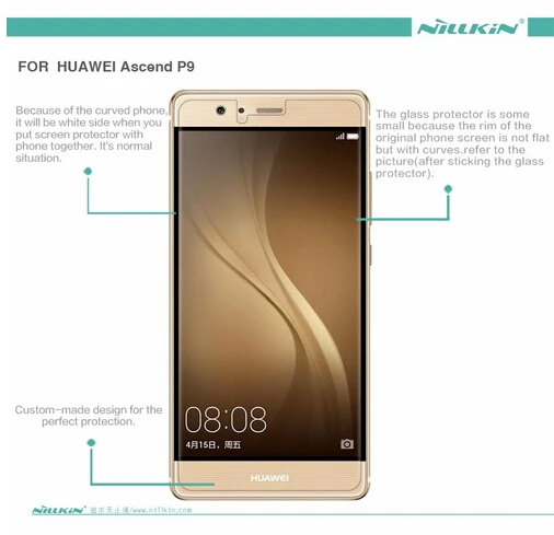 2 шт/комплект Защитная пленка для экрана для huawei Ascend P9 NILLKIN с украшением в виде кристаллов супер прозрачная защитная пленка в розничной посылка