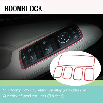 

Auto Auto Car Styling Window Button Decoration Covers Frame Stickers For Mercedes Benz E Class E260L GLA200 GLK300 Accessories