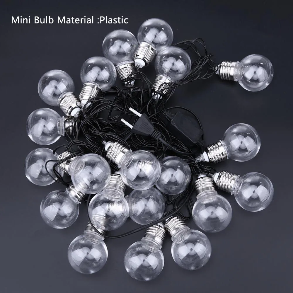 6M 20 Leds Bulb String Lamp Clear Ball Retro Lamp Bulbs Warm String Lighting Holiday Home Bedroom Party Wedding Decor EU US Plug (4)