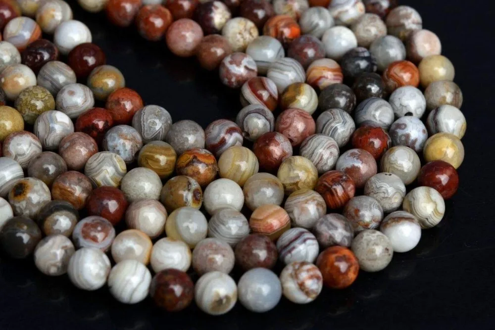 (Free Shipping) 1Strand 8mm Mexico Crazy Lace Agates Round Loose Bead 15.5 inch yl32303 | Украшения и аксессуары