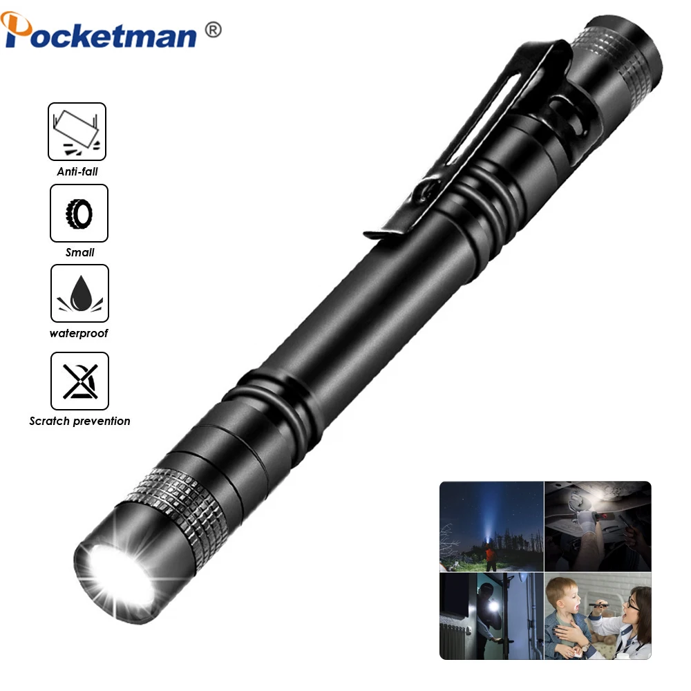 LED Pen Flashlight Pocketsize LED Pen Torch Portable Mutifunction