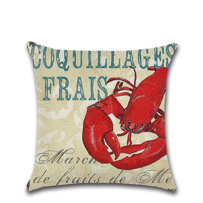 Подушка "Краб" с изображением животных океана, Подушка для стула, дивана, украшение для кофейни, дома, для детей, для друзей, для спальни, подарок, наволочка