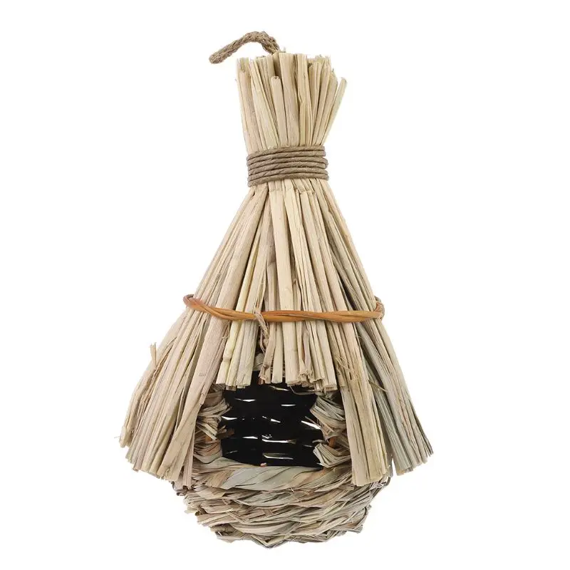 

High Quality Birds Nest Natural Grass Egg Cage Outdo ative Weaved Hanging Parrot House