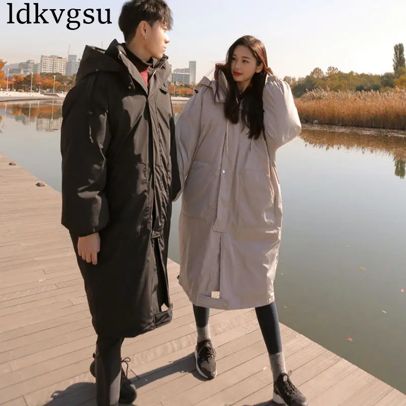 Épaissir Coton Casual Lâche 2018 D'hiver Femmes Parkas Vestes Noir Grande En A1624 Matelassé Parka Longues Black Manteau apricot Taille Survêtement Femelle qdOd0w
