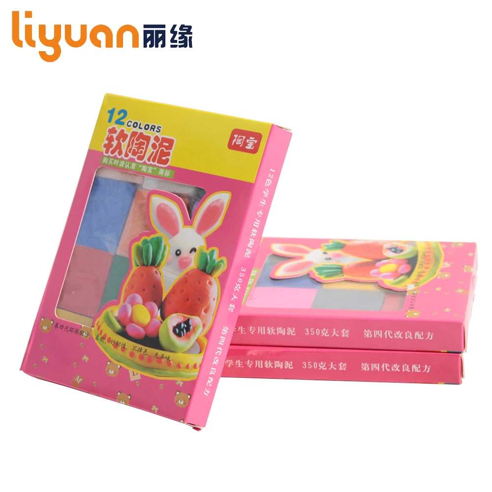 

12 Colors DIY Craft Soft Clay Plasticine Blocks Fimo Effect Polymer Modeling Toy Birtheday Gift for Children Kids Manual lovers