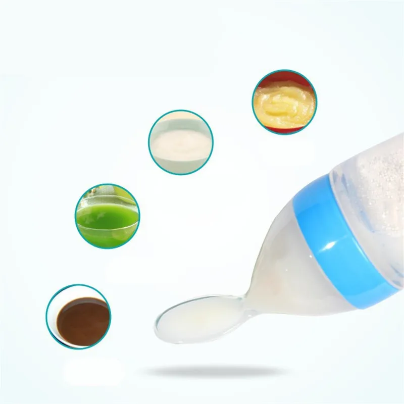 90 мл детская бутылка для воды многофункциональные полезные Твердые бутылки чашки с ложкой портативные Дети кормушка бутылка