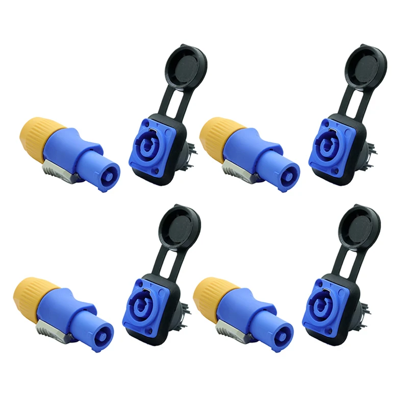 

10Sets Waterproof 20A PowerCON Power Panel Mount Adapter True Locking Cable Connector IP65 Aviation flame retardant connector