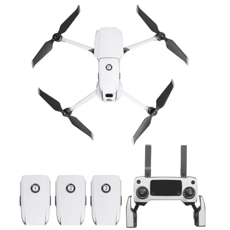 Белый из углеродного волокна ПВХ наклейка на кожу наклейка для DJI Mavic 2 Pro и Zoom Drone Защитная пленка для тела+ пульт дистанционного управления крышки контроллеров