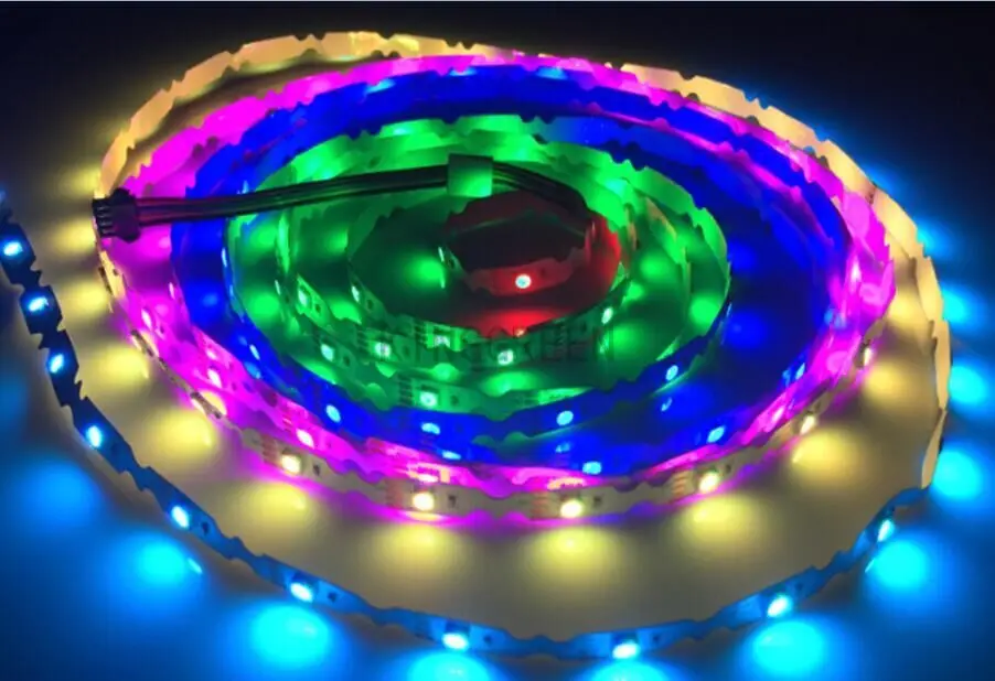 

5mX Newest S Shape SK6822 addressable led strip 30LED/m DC5V input 5050SMD RGB dream color led strip free shipping