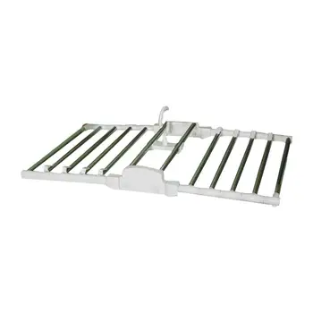 

1pc Magic Pants Rack Wrinkle-Free Practical Foldable 10 in 1 Durable Stainless Steel Jeans Rack Trousers Hanger for Men Women