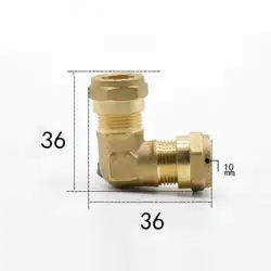 Fit трубки диаметром 10 мм латунь резьбовое локоть Союза Разъем воды газового топлива