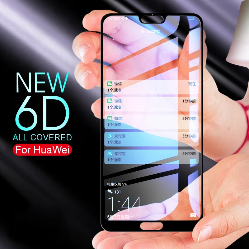 

6D Full Cover Tempered Glass For Huawei P20 P10 P9 P8 Lite 2016 2017 Screen Protector For Huawei P9 P10 Plus P20 Pro Glass Film