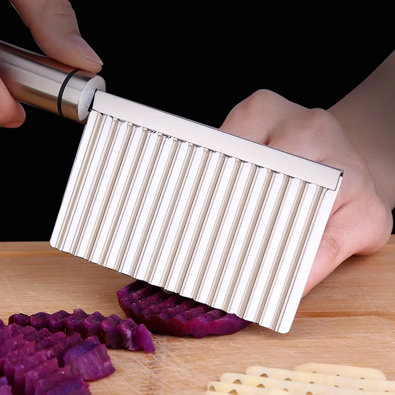 Unibird нержавеющая сталь фри резак картофеля волна нож Чоппер кухонные аксессуары зубчатое лезвие для легкой нарезки инструмент