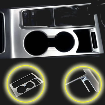 

Interior Front Garnish Drink Water Cup Holder Matt Cover Shift Gear Panel Trim for AT Hyundai Tucson 2016 Decoration New ABS