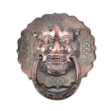 Antique Lion Door handles Door Knocker Lion head wood door handles and knobs for home vintage bronze Chinese style chinese antique copper small beast head knocker handle lion head handle door handle classical shop first