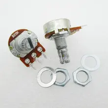 5PCS LOT WH148 B20K Linear Potentiometer 15mm Shaft With Nuts And Washers Hot 3Pin High Quality