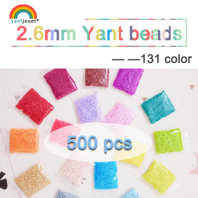 

2.6mm YANT JOUET 500 pcs 131 color beads for kids hama beads perler beads diy Puzzles high quality Handmade gift