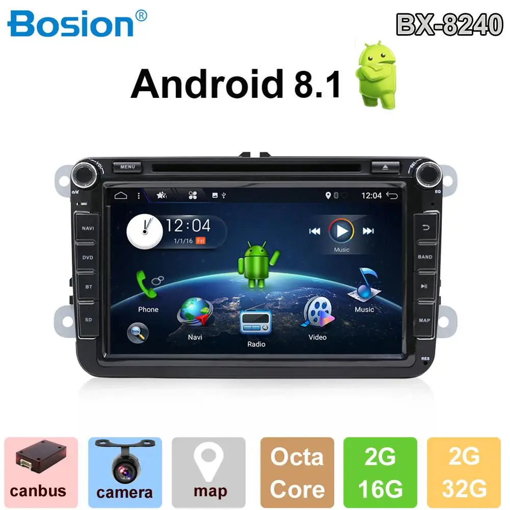 

Android 9.0 8inch Car DVD player GPS Navigation Octa core Car Radio For Golf/Tiguan/Skoda/Seat/Altea/Skoda Wifi Bluetooth Camera