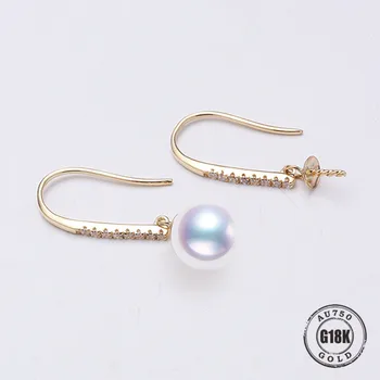 

New Design Circle Earrings 18K Solid Gold Accessorie Earings Women Girls Romantic Jewelry Making Wedding Fine Gift