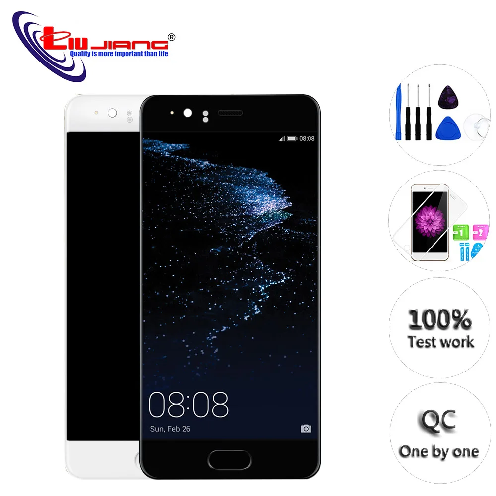 

New 5.1'' For Huawei P10 LCD Display Touch Screen Digitizer Assembly For HUAWEI P10 VTR-L09 L10 L29 LCD With Frame Replacement
