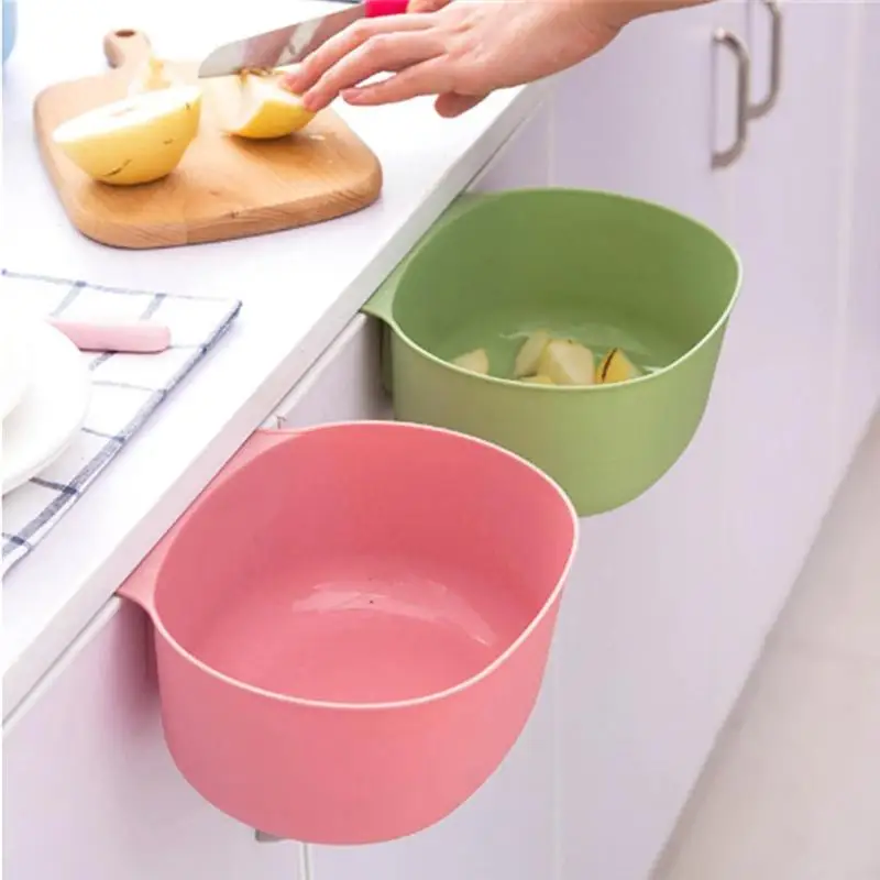 

Kitchen Cabinet Door Hanging Trash Can Cupboard Desk Storage Basket Garbage Bin Trash Box Container Plastic Garbage Can SQL5825