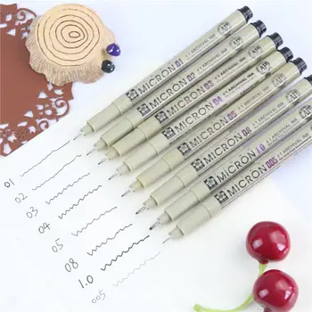 

1PC Excellent Quality Black Technical Graphic Fine Line Drawing Pen Sketch Ink Marker Pen 0.05-1.0mm For Hook Line Painting Pen