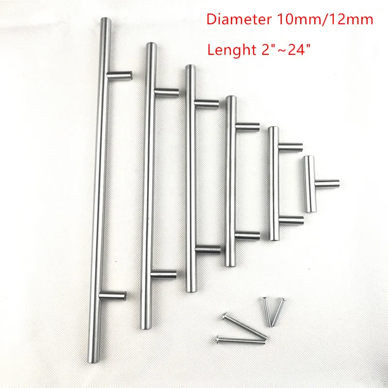 Нержавеющая сталь кухня Матовая дверь шкафа T Бар Ручка Потяните "~ 24"