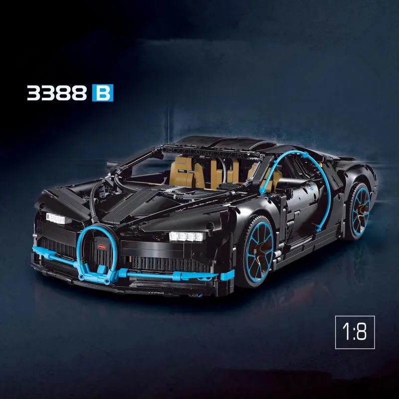 H&HXY Chiron Car bugattied 3625Pcs 3388 Racing DECOOL Model Building Blocks Bricks Toy legoingsew Technic Compatible 42083