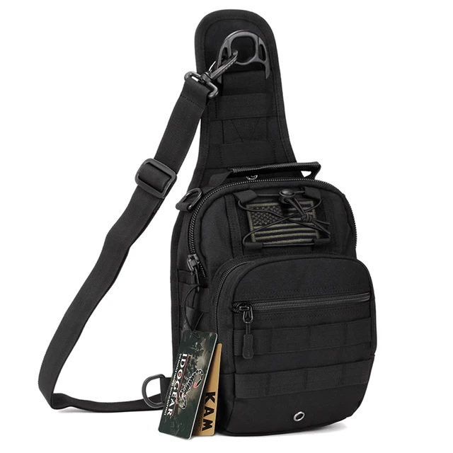 black tactical sling bag