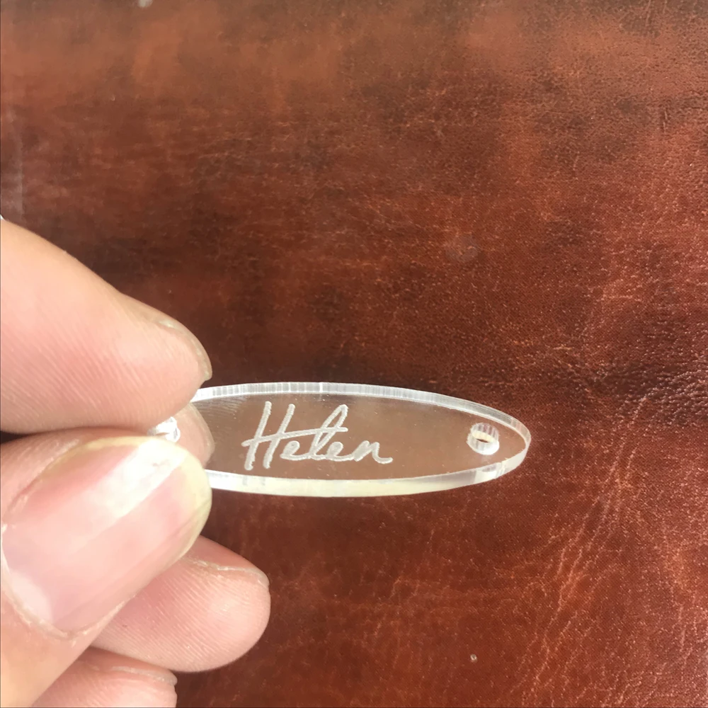 Personalized acrylic tag,clothing tag,sewing on oval labels tags,crochet hatsglovesbag,Custom labels for handmade products (2)