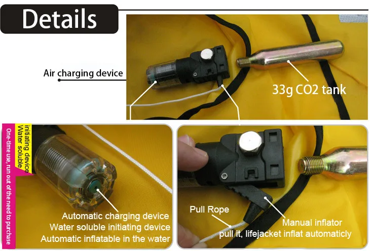 Saco da cintura automático inflável natação colete