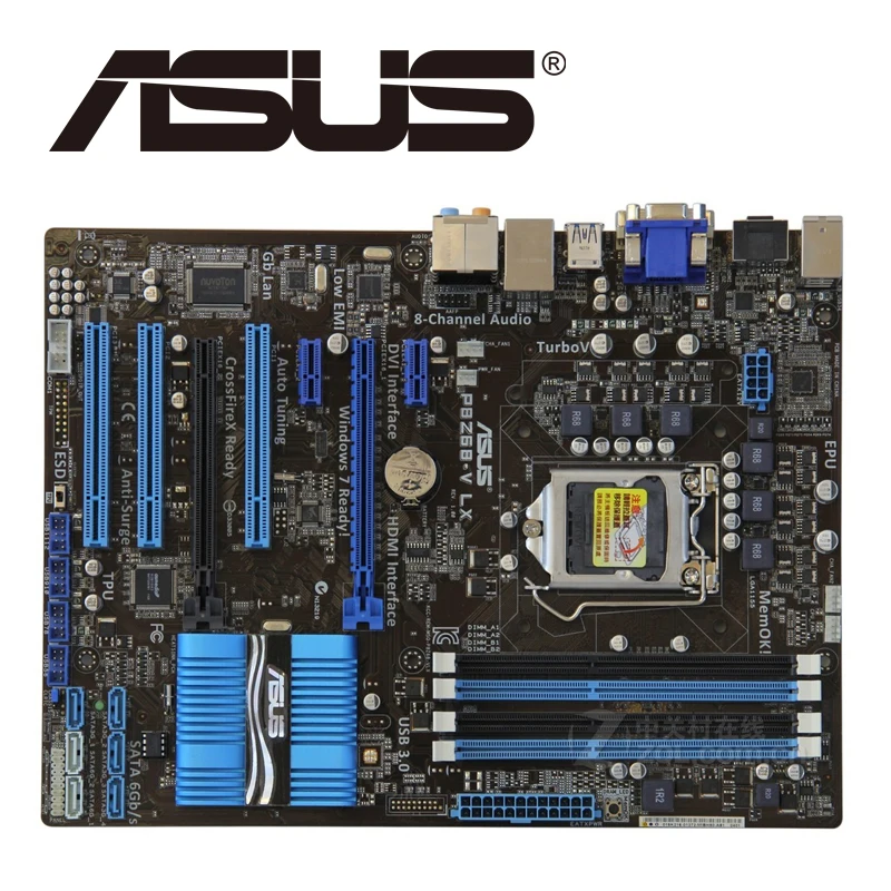 Asus P8Z68-V LX настольная материнская плата Z68 Socket LGA 1155 i3 i5 i7 DDR3 32G ATX UEFI биос оригинальная б/у материнская плата в продаже