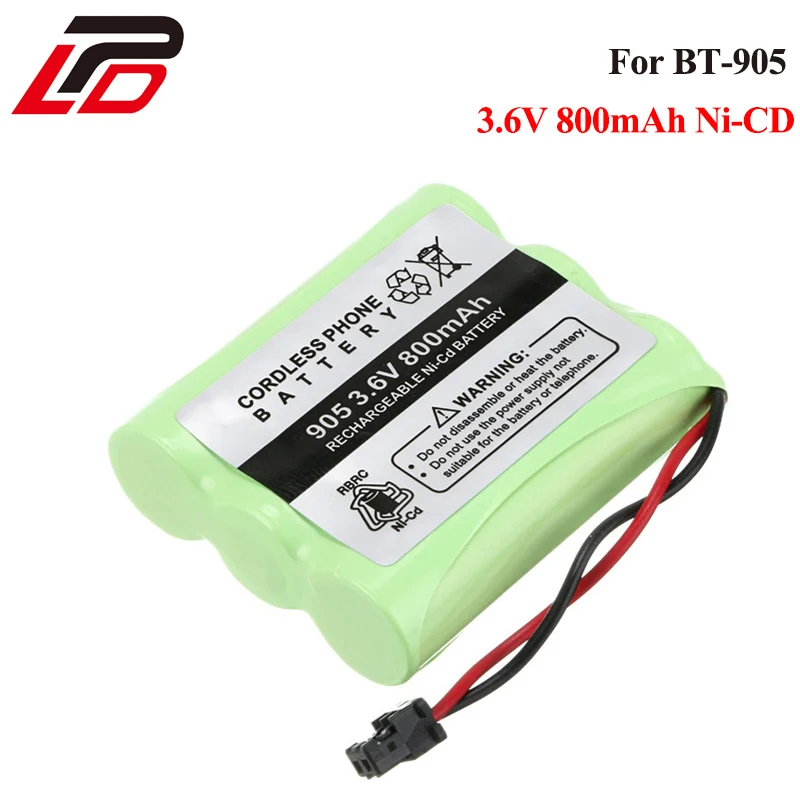 3.6V 800mAh Ni CD Cordless Phone Rechargeable Battery BT 905