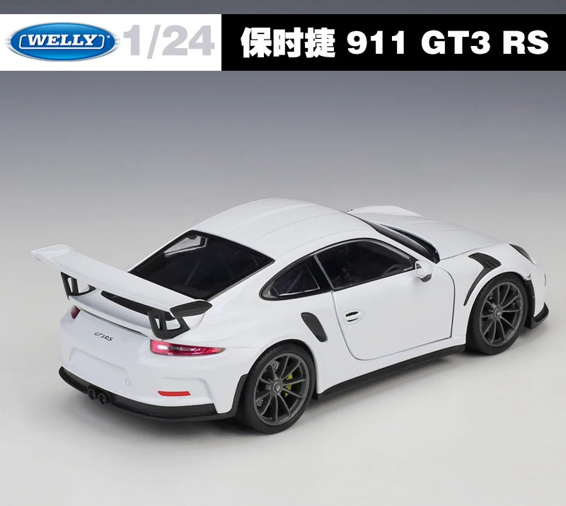 Металлический спортивный автомобиль 1:24 модель игрушки для Porschedal 911 GT3 RS 2016 с