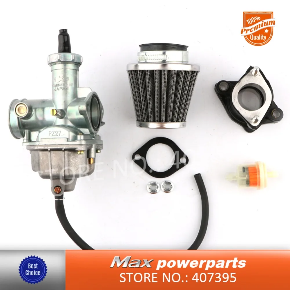 Motorcycle Fuel PZ27 Carburetor Hand Choke 27mm Intake Manifold Pipe