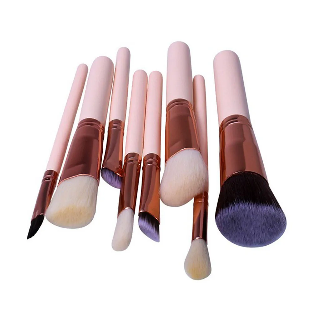

8x Pro Makeup Brushes Set Foundation Powder Eyeshadow Brush Tool Eyebrow Eyeliner Foundation Brush Eyeliner Eyelash Lip