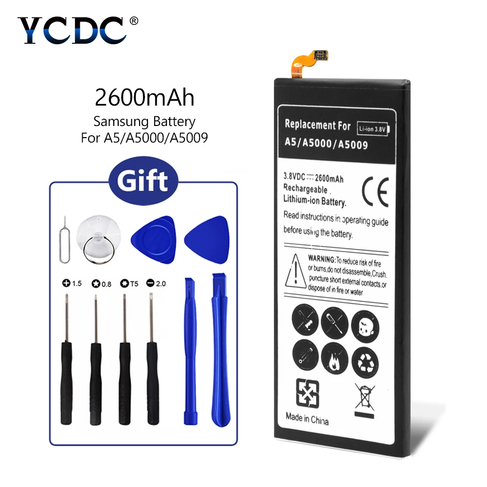 

Replacement Battery For Samsung Galaxy A5 2015 A5000 A5009 A500F+Repair Tools Galaxy A5 2015 SM-A5000 SM-A500 SM-A5009 SM-A500F
