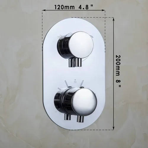 JIENI настенный душ регулирующий клапан крана смесителя Одной ручкой W/Diverter Термостатический