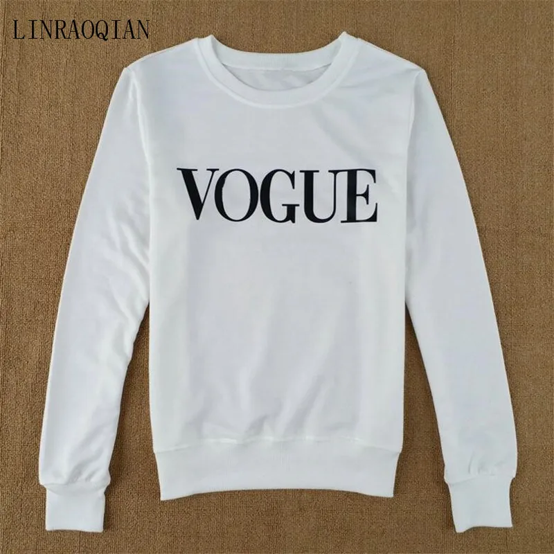 LINRAOQIAN VOGUE футболка Для женщин топы осень-зима хлопковая футболка с длинными рукавами и круглым вырезом Футболка Для женщин футболки Harajuku Camiseta Mujer