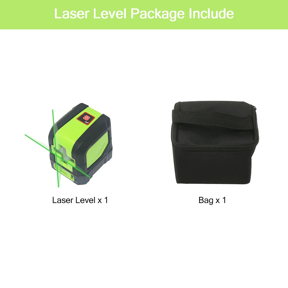 Лазерный уровень самонивелирующийся лазерный кронштейн нивелир IP54 510nm 635nm 2 перекрестная линия красный зеленый светильник источник+ универсальный зажим портативный - Цвет: Only green level